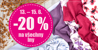 Jen a jen len - sleva 20 % na všechny lny