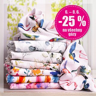Sleva 25 % na všechny gázy