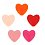 Silicone beads teething heart 19 x 20 mm