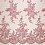 Luxurious old rose lace with embroidered flowers