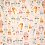 Cotton flannel with animals