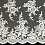 Luxurious creamy lace with embroidered flowers