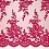 Luxurious fuchsia lace with embroidered flowers