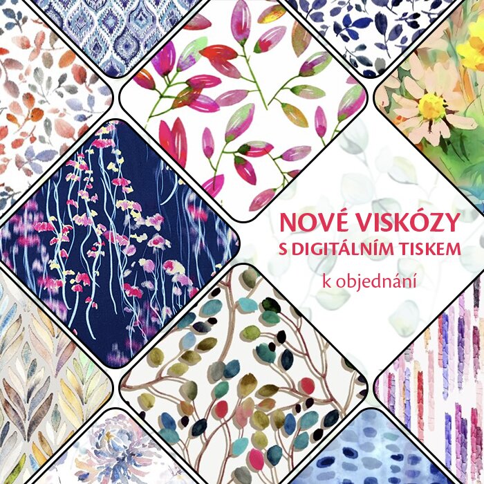 Nové viskózy s digitálním tiskem k objednání
