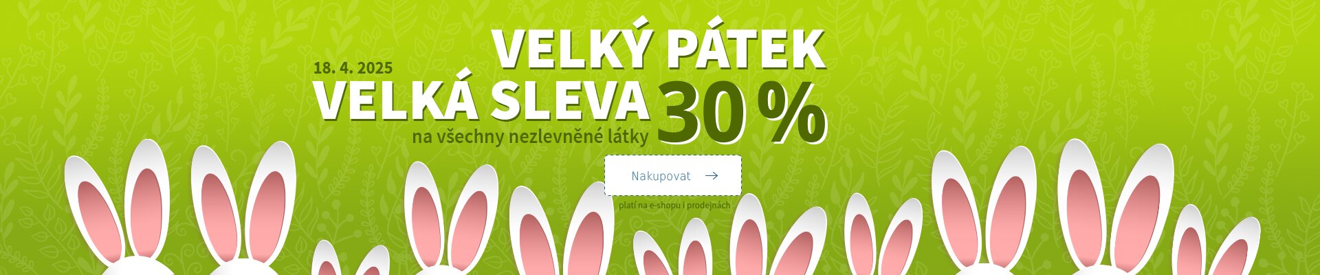 Velký pátek - velká sleva 2025