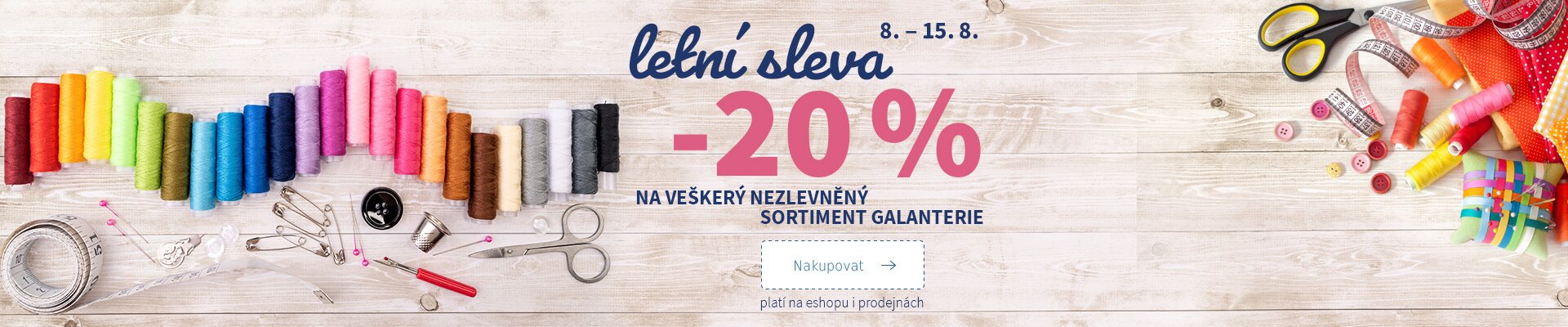 Galanterie - sleva
