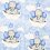Cotton flannel with elephants
