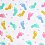 Cotton flannel with foot prints