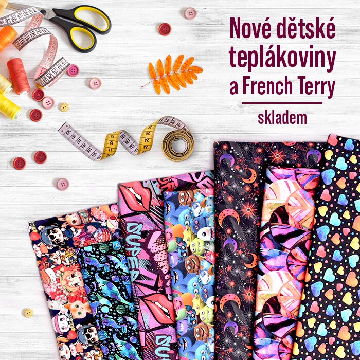Nové dětské teplákoviny a French Terry skladem