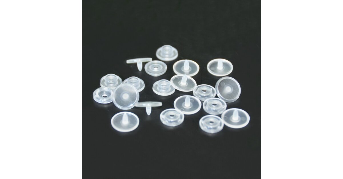 Transparent Rivets Plastic KAM rivets transparent | FabricsHouse.com