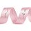 Satin ribbon with metallic print Love