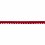 Braid with pompoms burgundy, width 6 mm