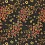 Brocade with flowers, black