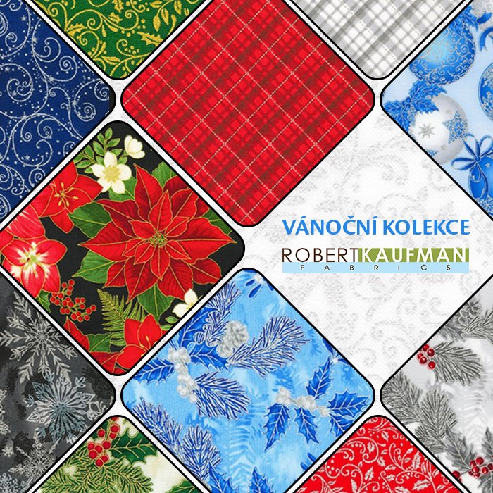 Vánoční kolekce Robert Kaufman Fabrics