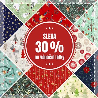 Vánoční látky se slevou 30 % 🎁