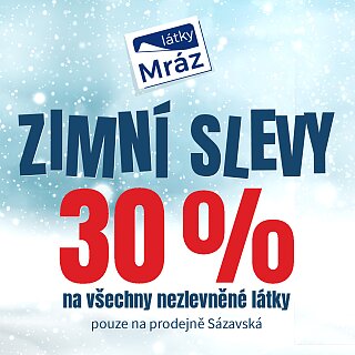 Sleva 30 % na prodejně Sázavská