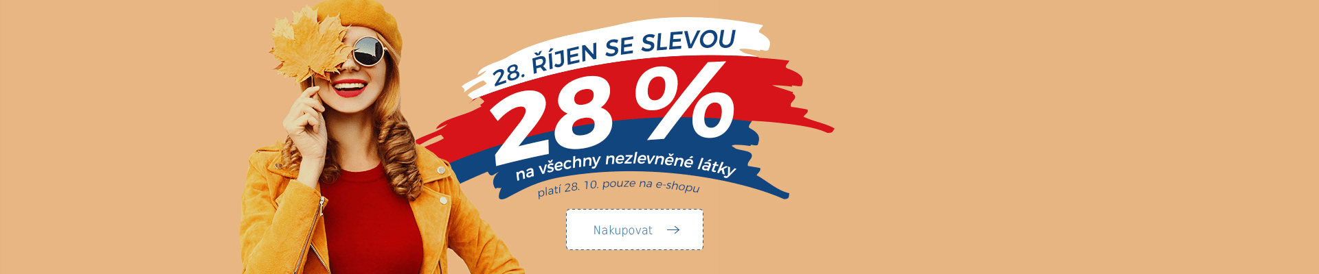 28. říjen se slevou 28 %