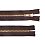 Zipper brass indivisible brown 10 cm