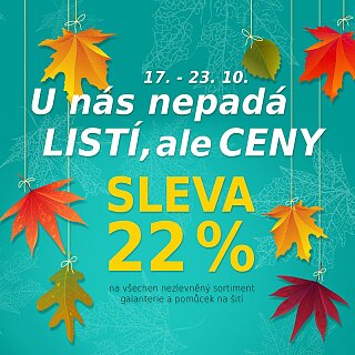 U nás nepadá listí, ale ceny!