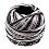 Embroidery yarn Perlovka, ombré gray-black