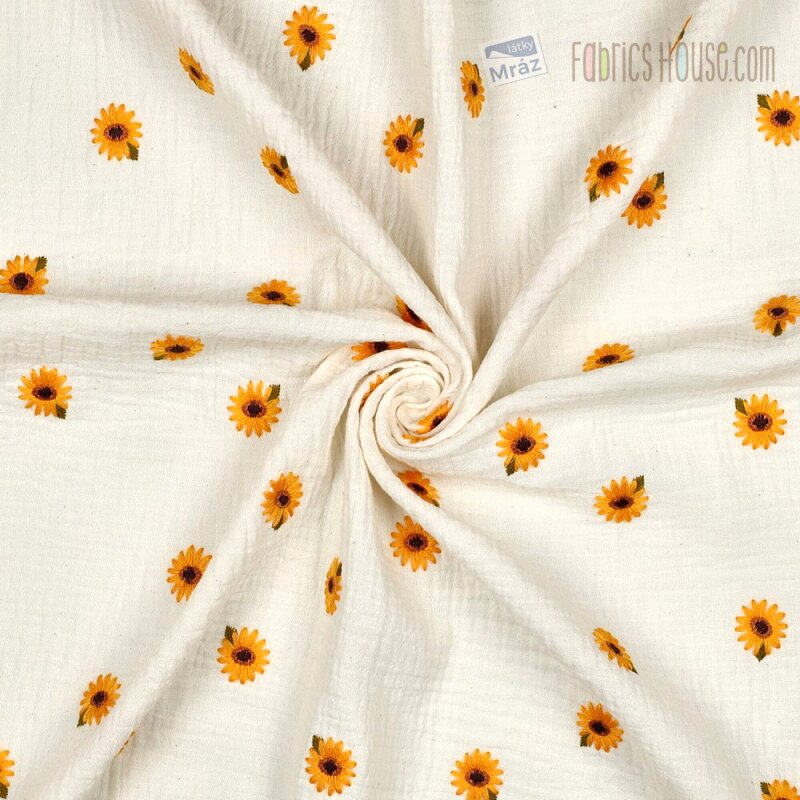 double-gauze-with-embroidered-sunflowers-fabricshouse