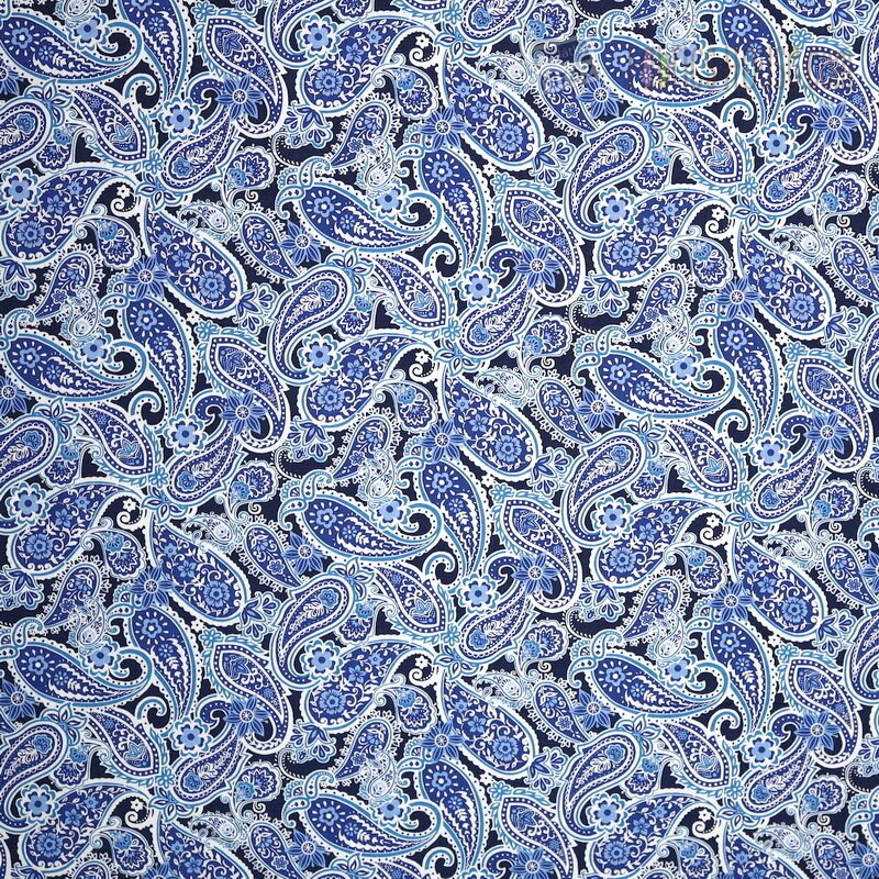Cotton of the Blueprints collection with cashmere pattern ...