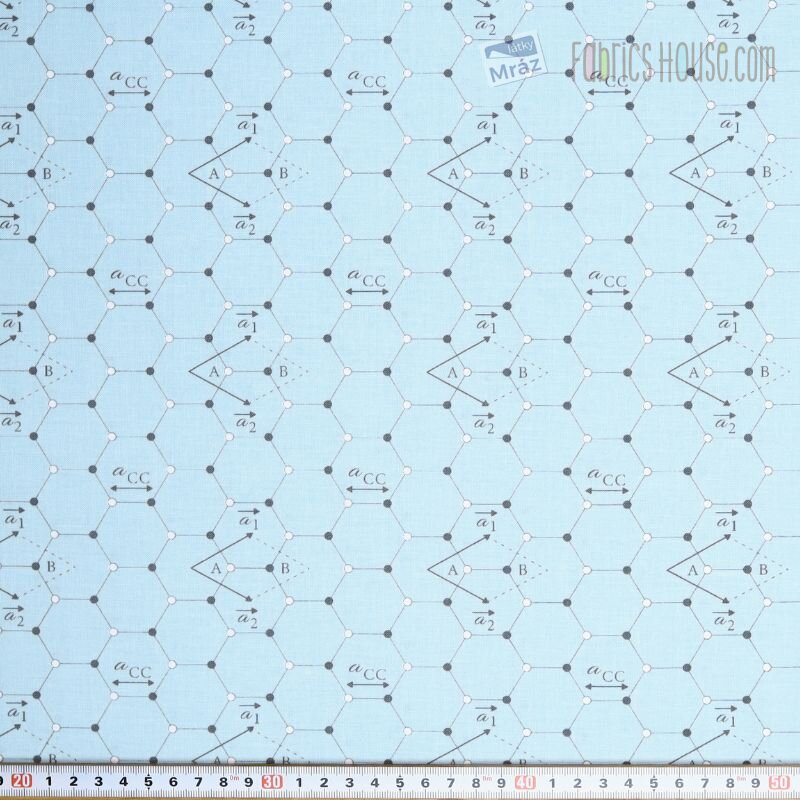 Cotton of the Science Lab collection with vectors | FabricsHouse.com