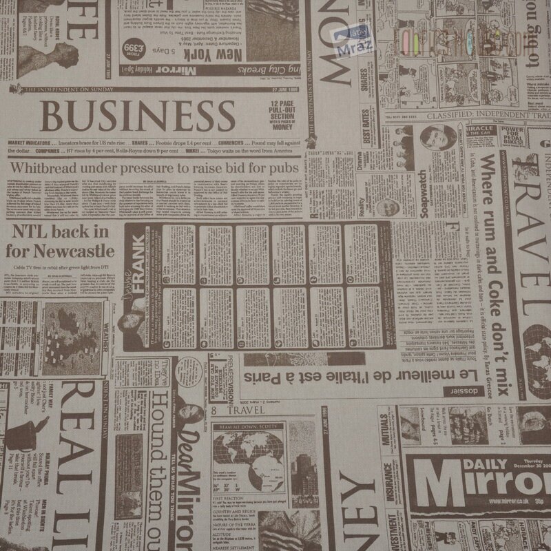 Fabrics newspaper pattern | FabricsHouse.com