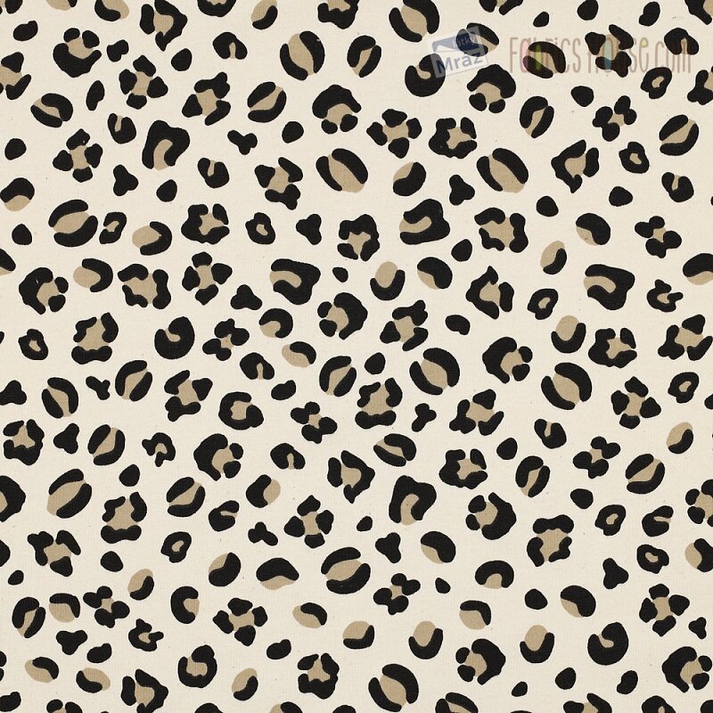 Terry Search Pattern Jersey French Terry brushed with animal pattern | FabricsHouse.com