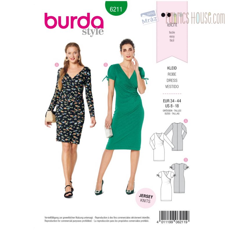 Burda Fashion sewing pattern 6211 | FabricsHouse.com