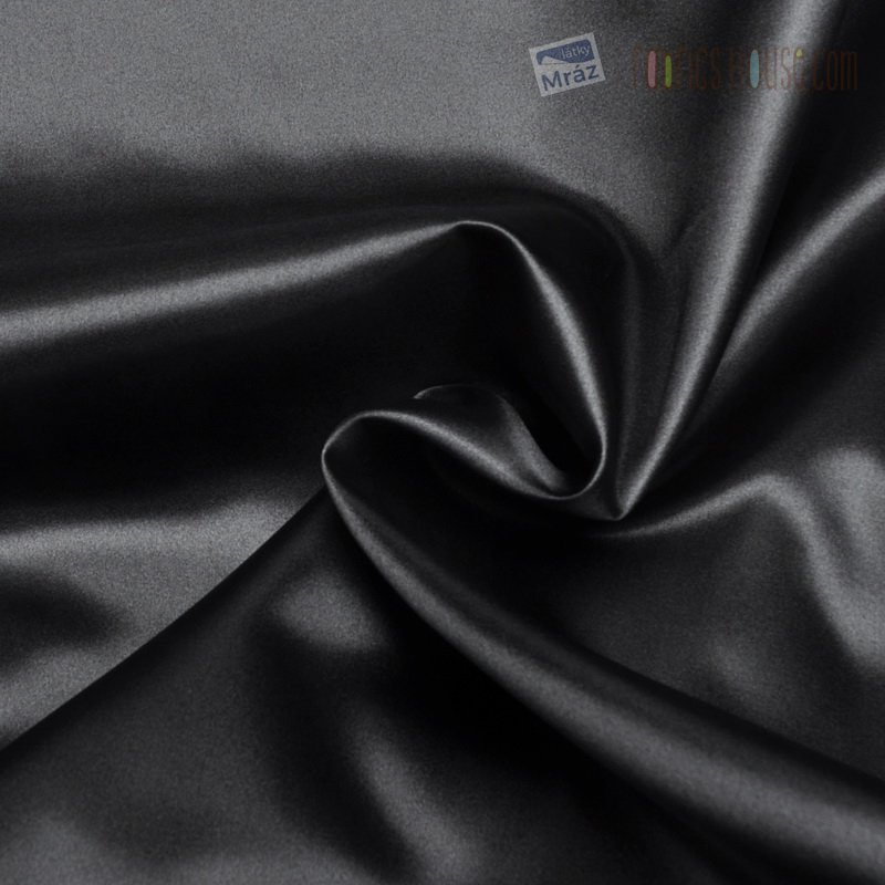 Satin stiff black | FabricsHouse.com
