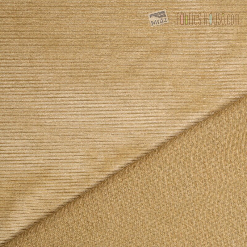 Beige Rib Velour Nicky velour ribbed jersey beige | FabricsHouse.com